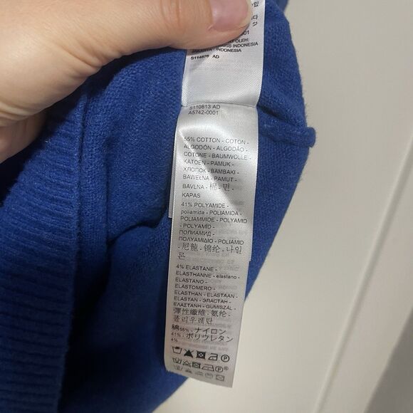 Levi's Sweater Vest Royal Blue Knit Pull Over Mens Medium Cotton Vneck Sz M NWT - Picture 5 of 7